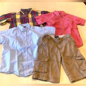 Ralph Lauren Plaid and Checkered Kids Shirts Set